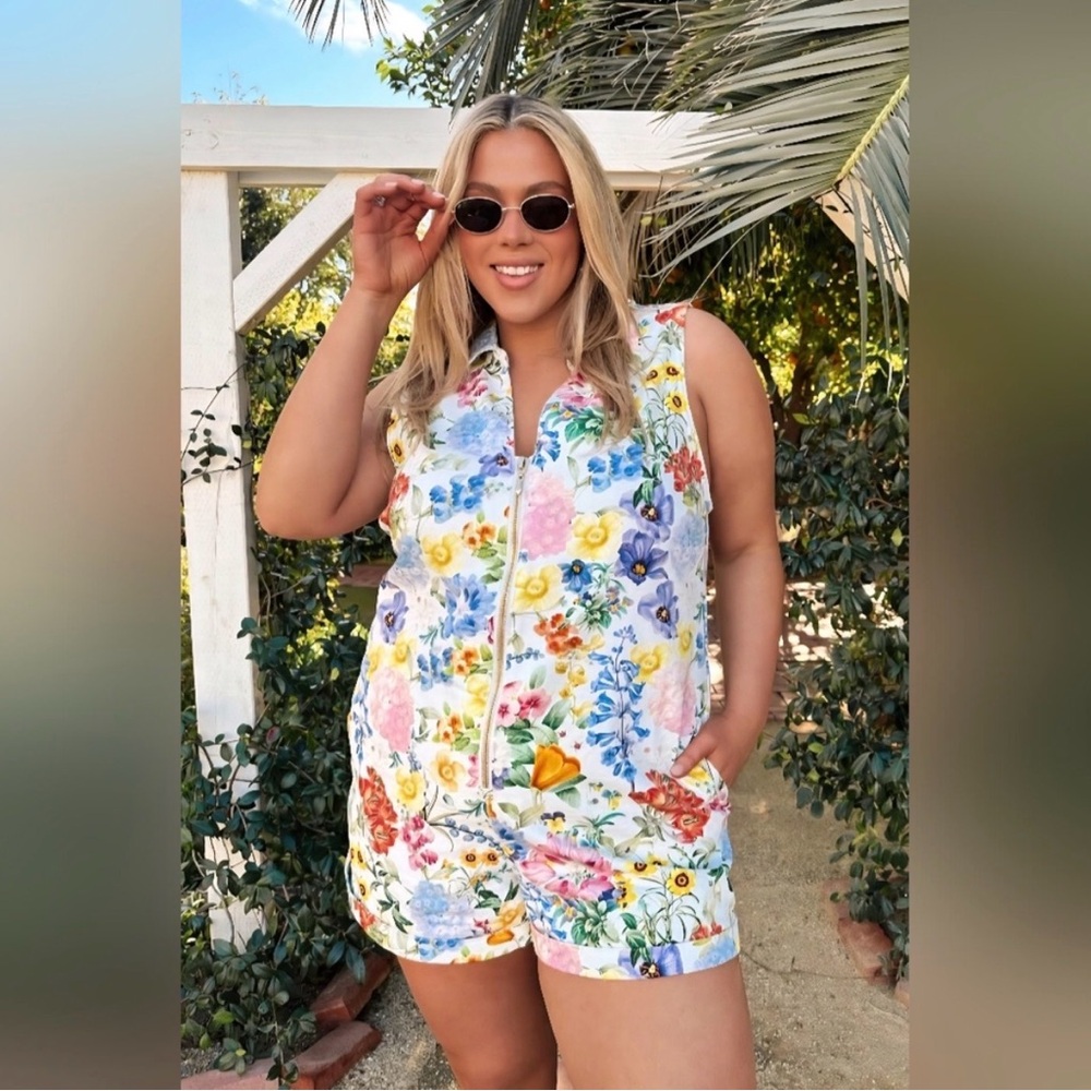 Show Me Your Mumu White Floral Romper